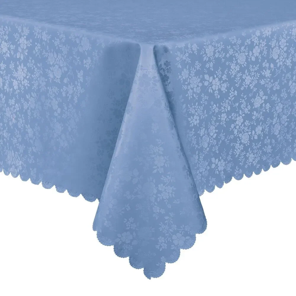 Rectangle Table Cloth, Waterproof Heavy Duty Vinyl (Haze Blue, 60